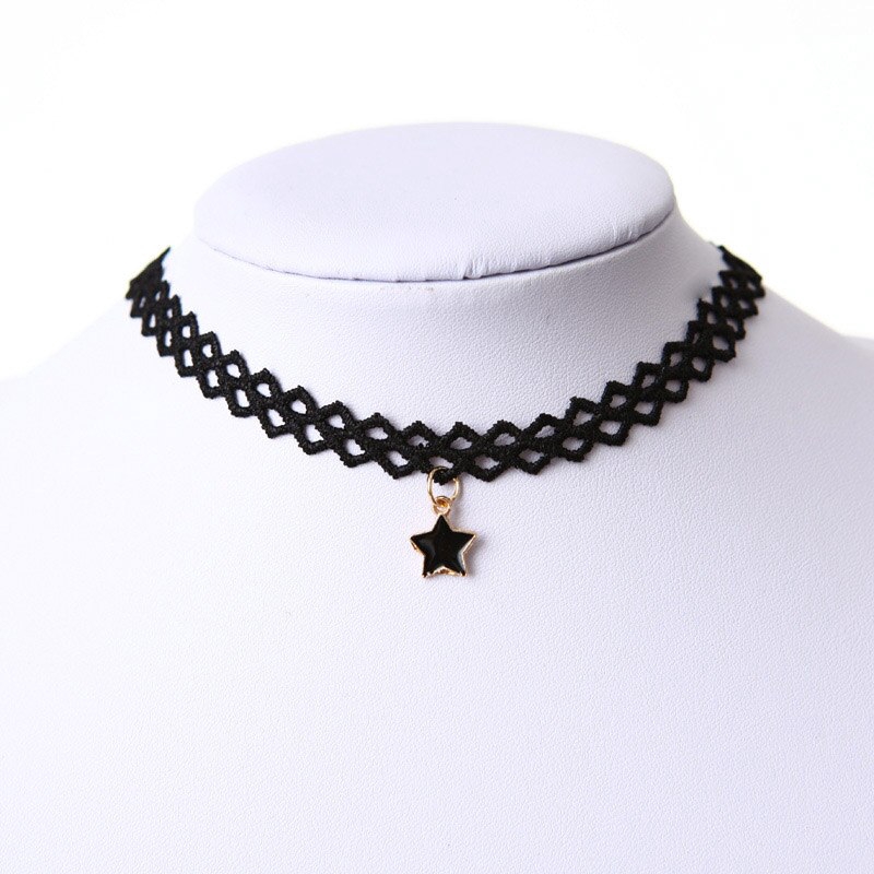 Vòng cổ choker mặt hình ngôi sao năm cánh cá tính dành cho nữ