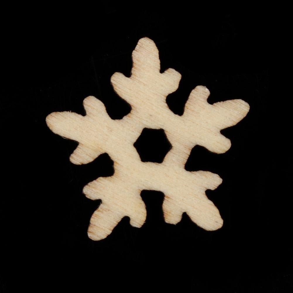 Bộ 50 miếng gỗ hình dáng xinh xắn dùng để trang trí cây thông