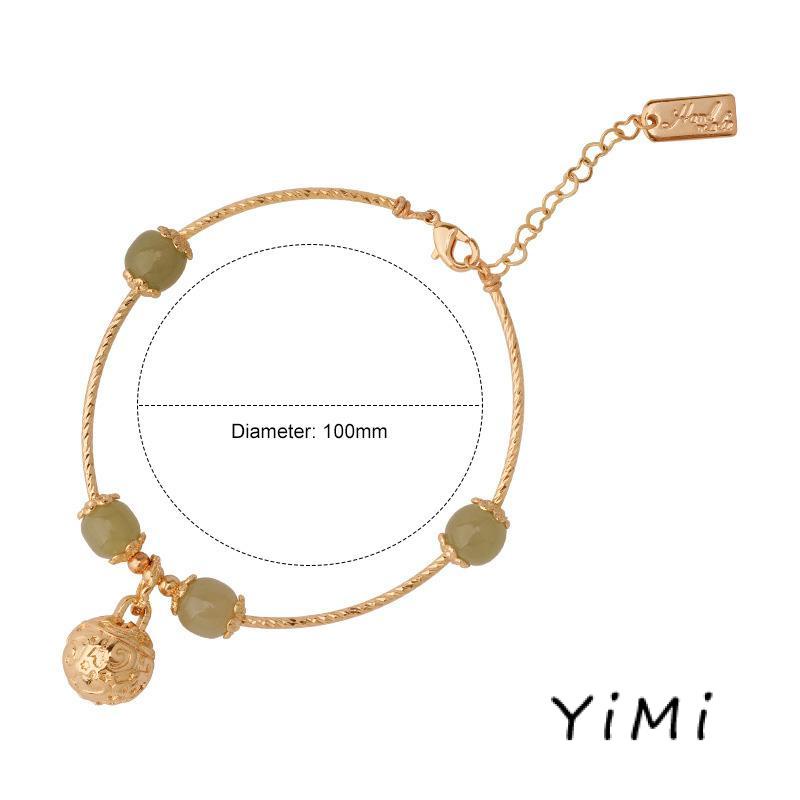 Vòng Tay Chuông Đá Ngọc Bích Nhân Tạo Hetian Làm Quà Tặng Cho Bạn Gái