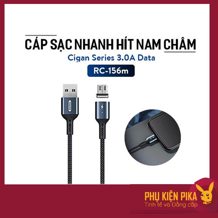 Cáp sạc nhanh Nam Châm cổng MicroUSB Remax Data Rc-156m