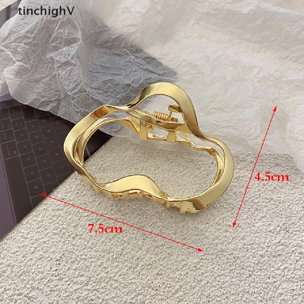 Kẹp Tóc Kim Loại Thiết Kế Đơn Giản Thời Trang Hàn Quốc Cho Nữ