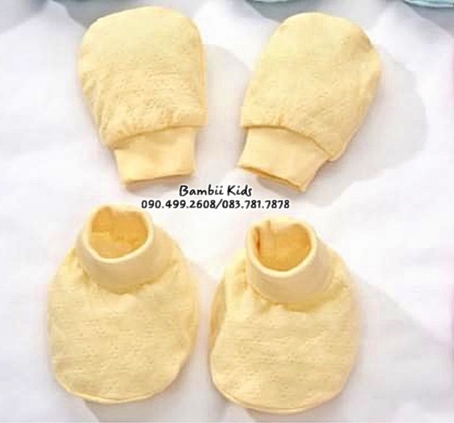 [LULLABY SALE] Set 2 ĐÔI BAO TAY Vải Thở Sơ Sinh/ Bé Trai/ Bé gái