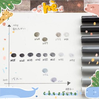 [Tông Xám Đen] Bút 2 Đầu Tombow ABT Dual Brush Nhật Bản