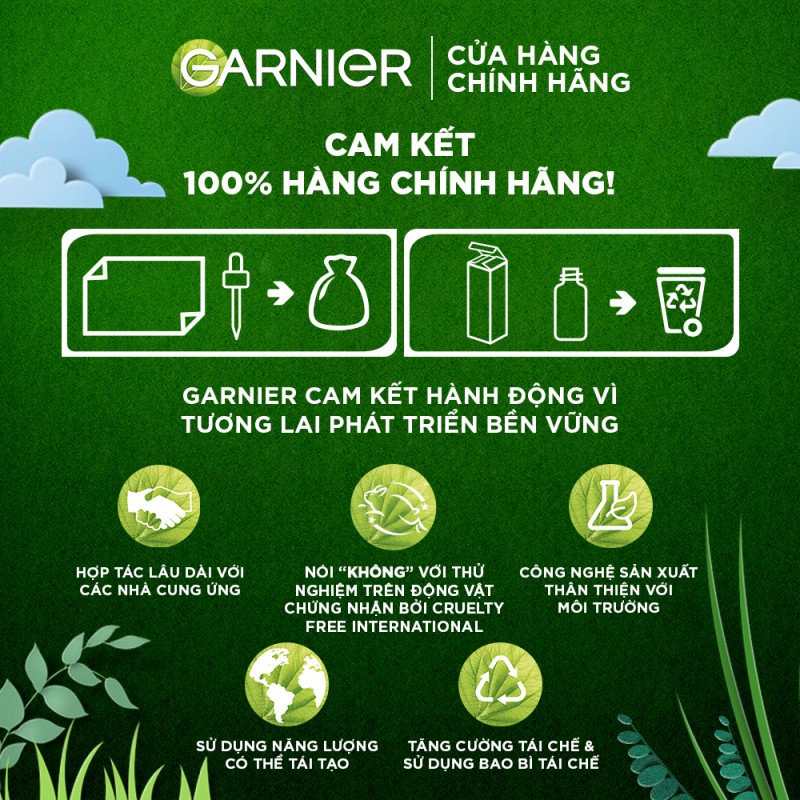 Bộ sản phẩm làm sạch, giảm mụn và sáng da dành cho da dầu mụn Garnier | WebRaoVat - webraovat.net.vn