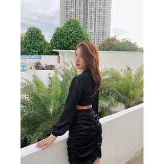 Set Áo và Váy lụa đen