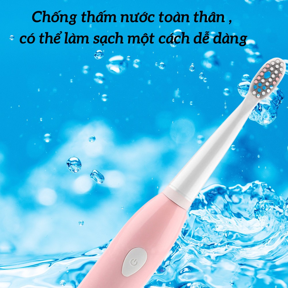 Bàn chải điện tự động đánh răng 5 chế độ cao cấp chống nước siêu thông minh TIME HOME