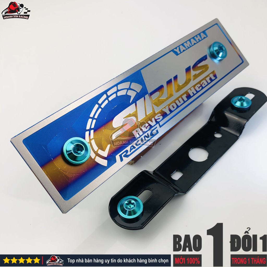 Bảng tên 3D SIRIUS  titan chính hãng, tặng pát gắn và ốc titan gr5 xanh lục bảo ( hình chụp thực tế) Hoành Sơn Racing
