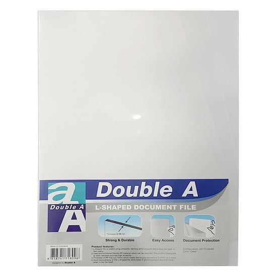 Bìa lá nhựa A4 Double A - 12 cái/ xấp