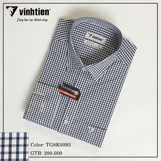 Áo sơ mi caro tay dài Slim Fit Vĩnh Tiến - TG8K0093
