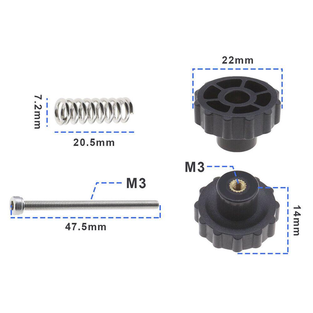 SHOUKEY Bộ 4 Đai Ốc M3 Bằng ABS Chuyên Nghiệp Điều Chỉnh Được