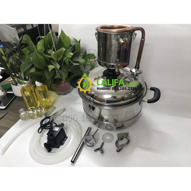 Nồi chưng cất tinh dầu, làm nước hoa hồng, nấu rượu