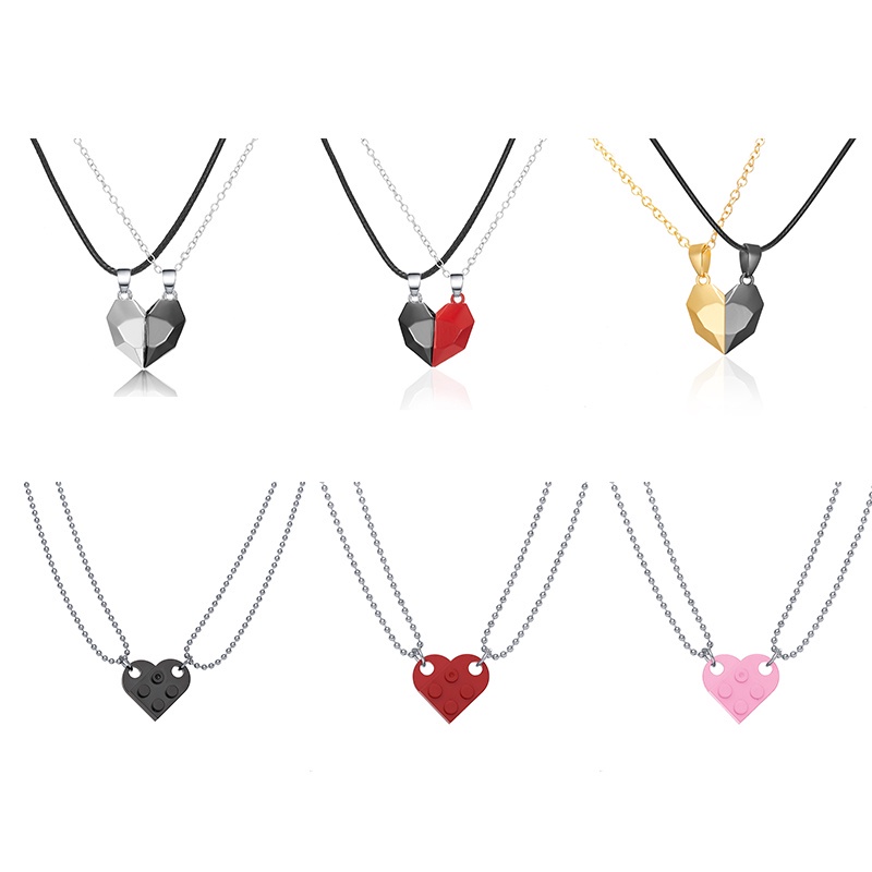 IF ME Vòng Đeo Tay Dây Xích Nam Châm Mặt Trái Tim Thời Trang Cho Cặp Đôi