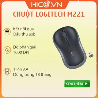 Chuột Quang Không Dây Logitech M221 – Chuột Không Dây Yên Tĩnh – Hàng Chính Hãng Logitech