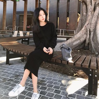 váy len dáng dài