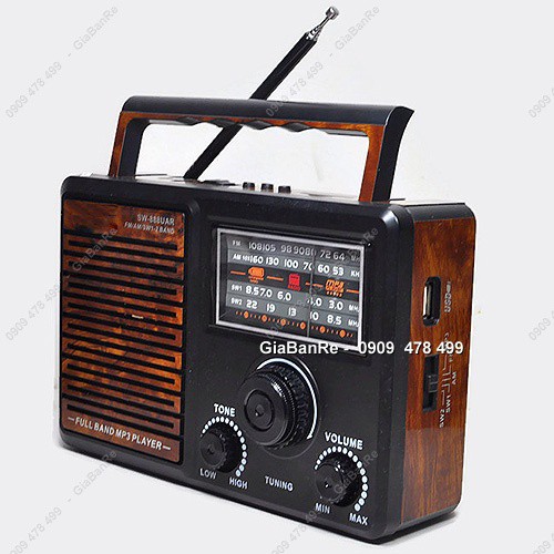 MS: 5098 - MÁY NGHE RADIO AM/FM THẺ NHỚ SIZE LỚN - SW-888