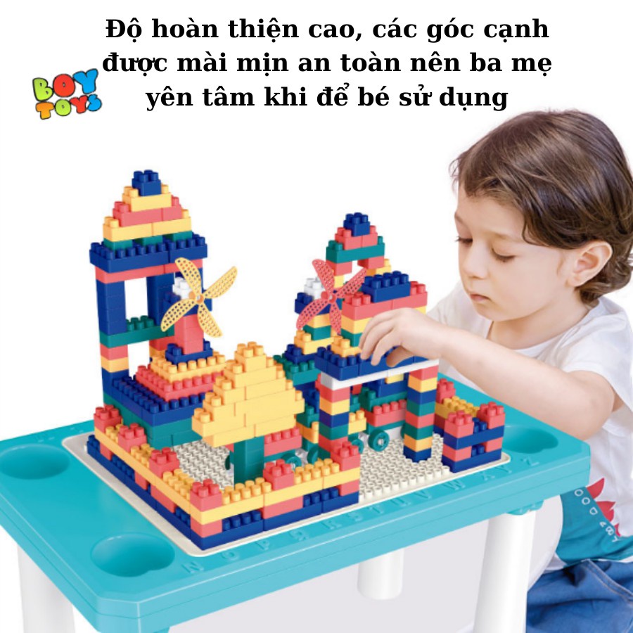 Bàn chơi lego xếp hình lắp ráp đa năng cho bé thỏa sức sáng tạo (Learn Building Blocks)