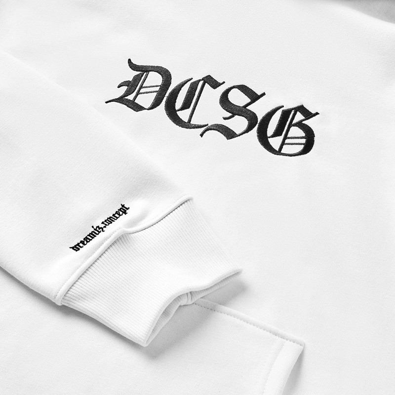 Áo nỉ Hoodie Signature DCSG - Trắng/Đen