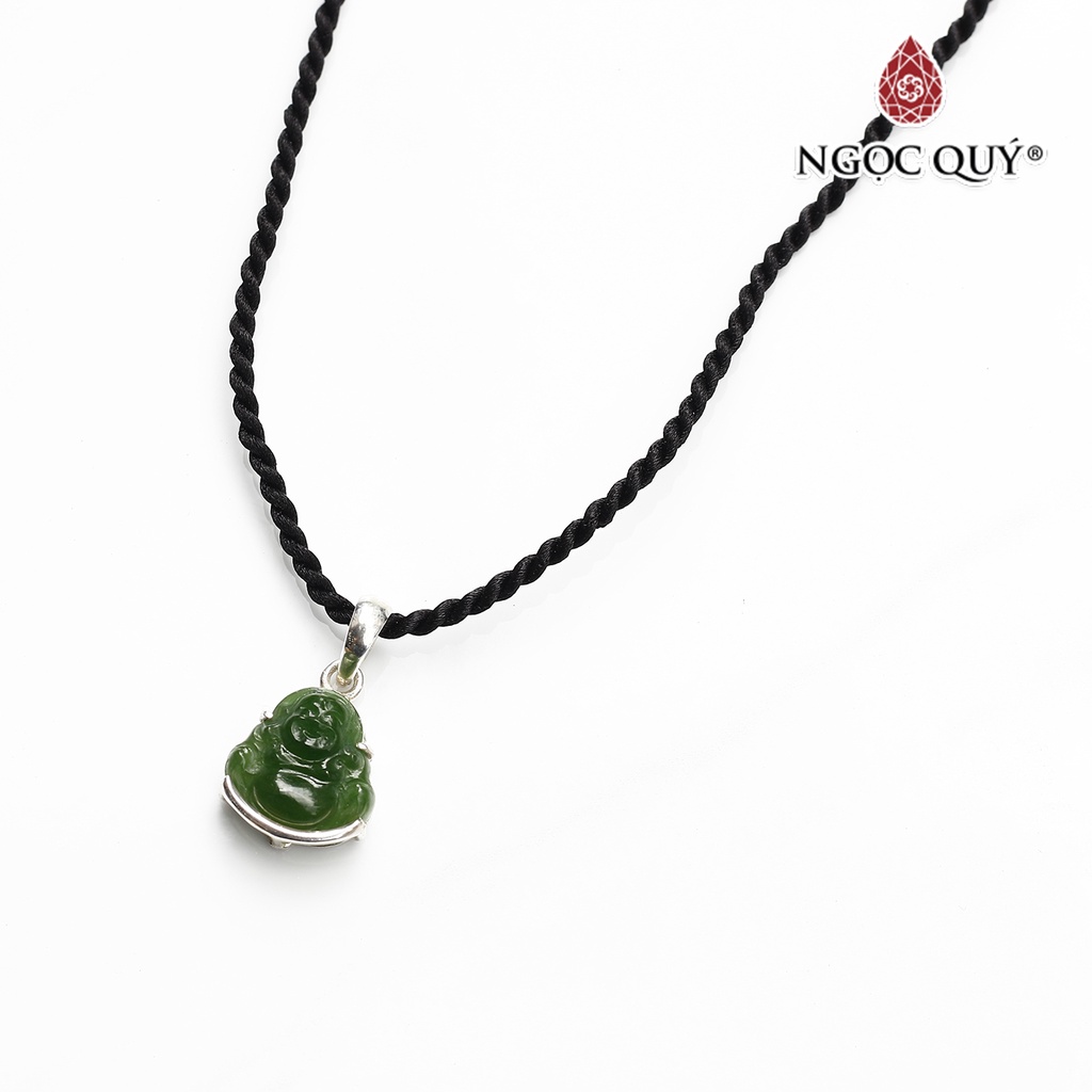 Mặt dây chuyền phật di lặc NB bọc bạc nhỏ - Ngọc Quý