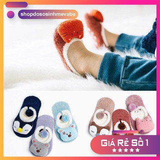 Giày vải lông xù cho bé chân dưới 12cm/ Tất vớ hài cho bé yêu (được chọn mẫu)