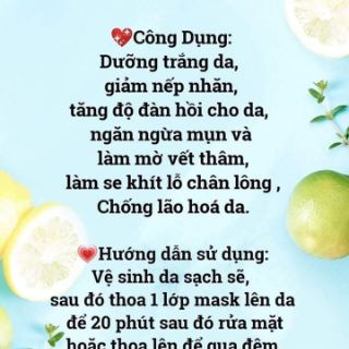 Mask yến tươi collagen