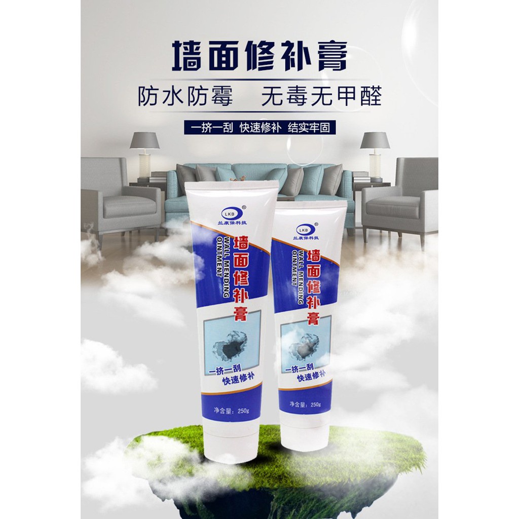 [SỈ SỐ LƯỢNG] Bộ 5 Lọ Keo Vá Tường Chống Thấm LKB 250gr - Trám Trét Vết Nứt Khe Hở Tường - Chống Mốc Ẩm Làm Sạch Tường