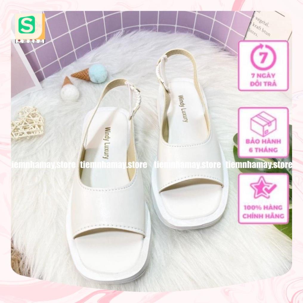 Hàng loại 1 Dép bánh mì sandal trơn quai sau đế đúc nguyên khối cao 3cm đi siêu êm chân