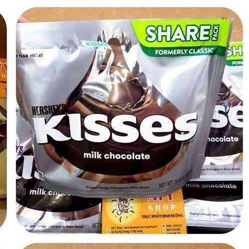 HERSHEY’S KISSES MILK CHOCOLATE - MỸ ( SOCOLA SỮA) - 306G