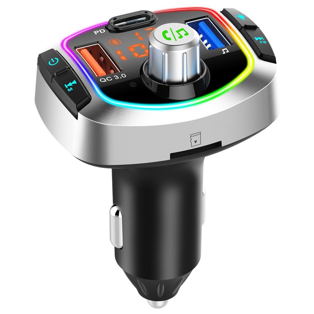 Đèn nền LED Bộ phát Bluetooth FM trên ô tô Máy nghe nhạc MP3 TF / U Bộ điều hợp rảnh tay trên ô tô