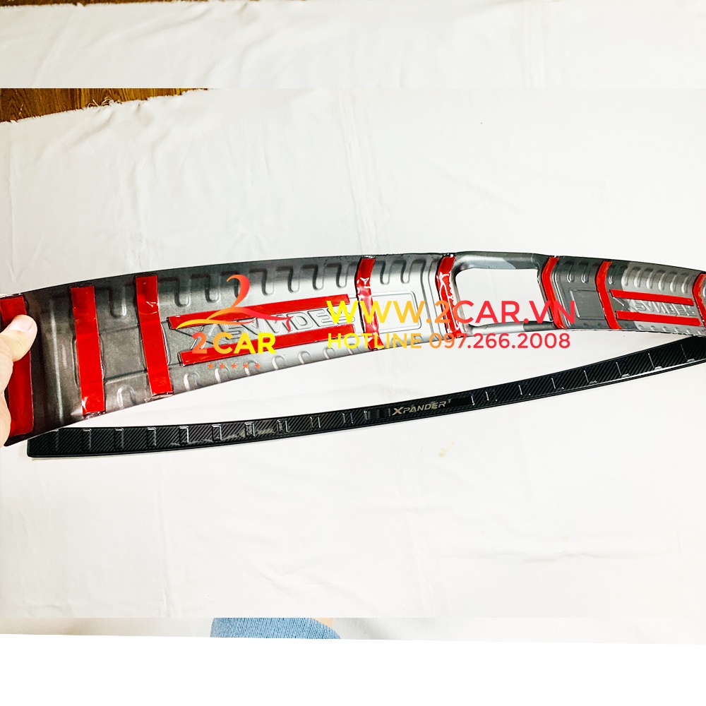 Ốp chống trầy cốp trong, ngoài Carbon xe Xpander 2018 - 2020, 2021, 2022, 2023 vân cacbon cao cấp