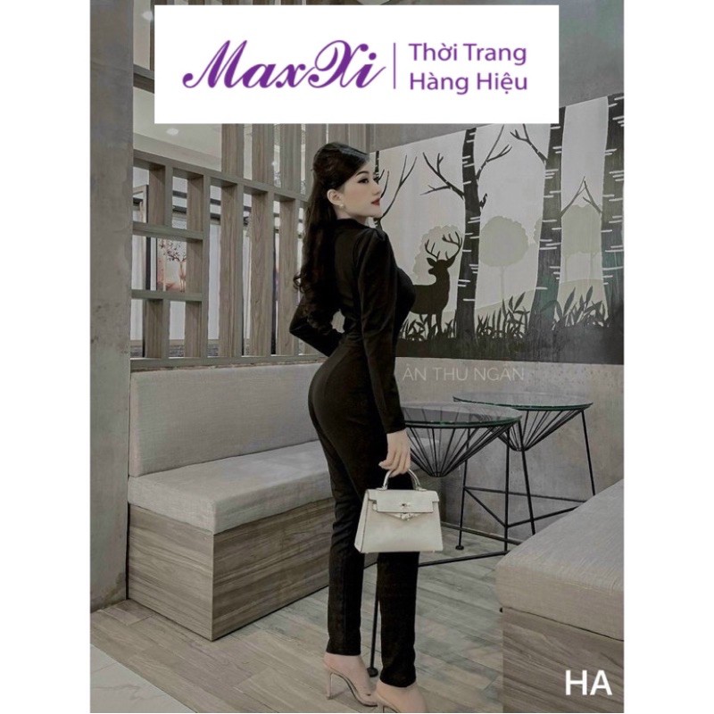 Bộ Jumpsuit Nữ Sang Chảnh 2 Màu Đen Trắng Chất Vải Cao Cấp- Thời Trang Maxxi