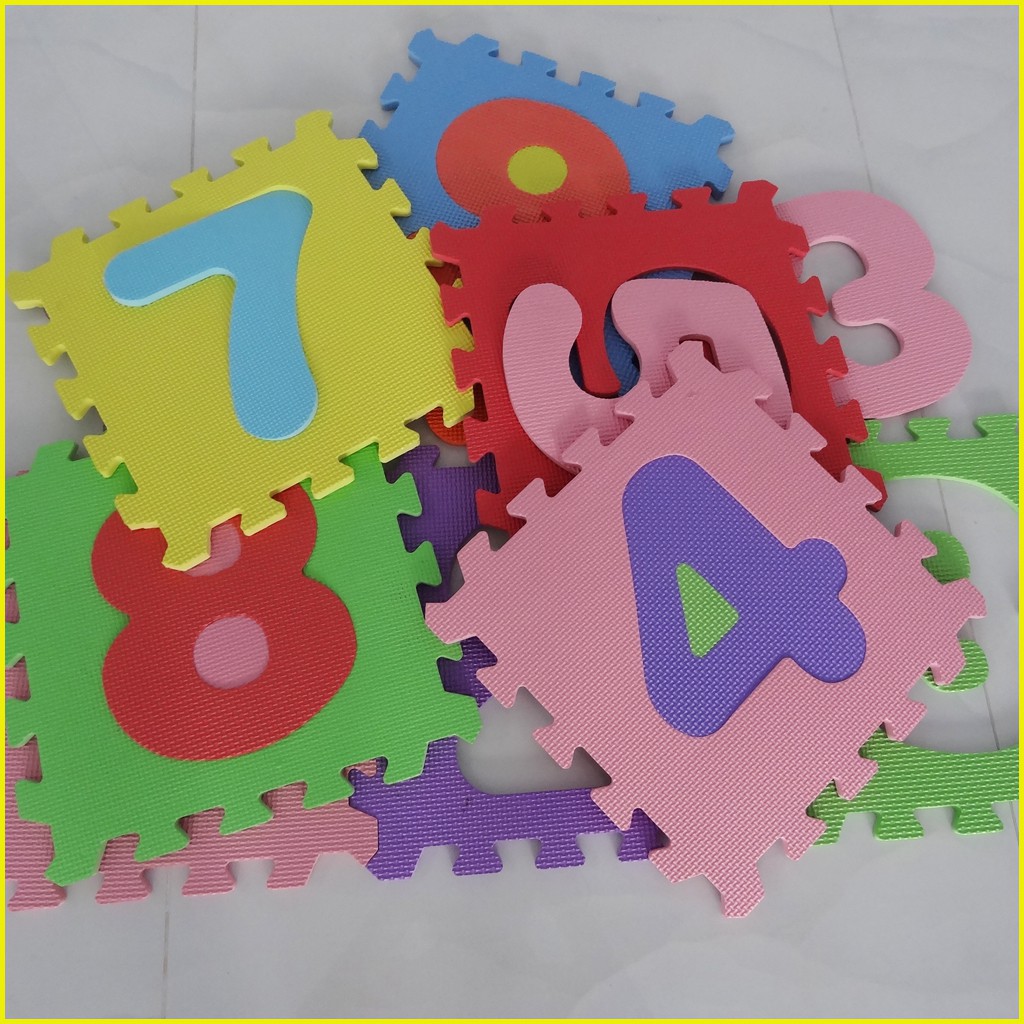 Thảm xốp cho bé chữ số - Kích thước mỗi tấm 30x30x1cm- Hàng Việt Nam