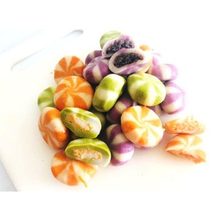 100g viên bánh bao thả lẩu nhân trứng cá Lacusina đủ vị ( cam, xanh, tím)