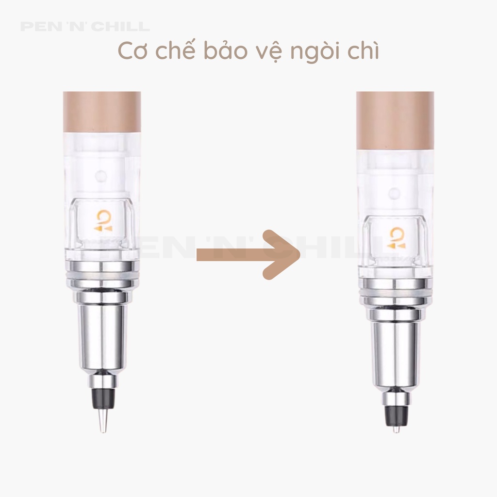 Bút chì bấm xoay tự động Uni Kuru Toga Advance M5-559 cỡ ngòi 0.3mm/0.5mm