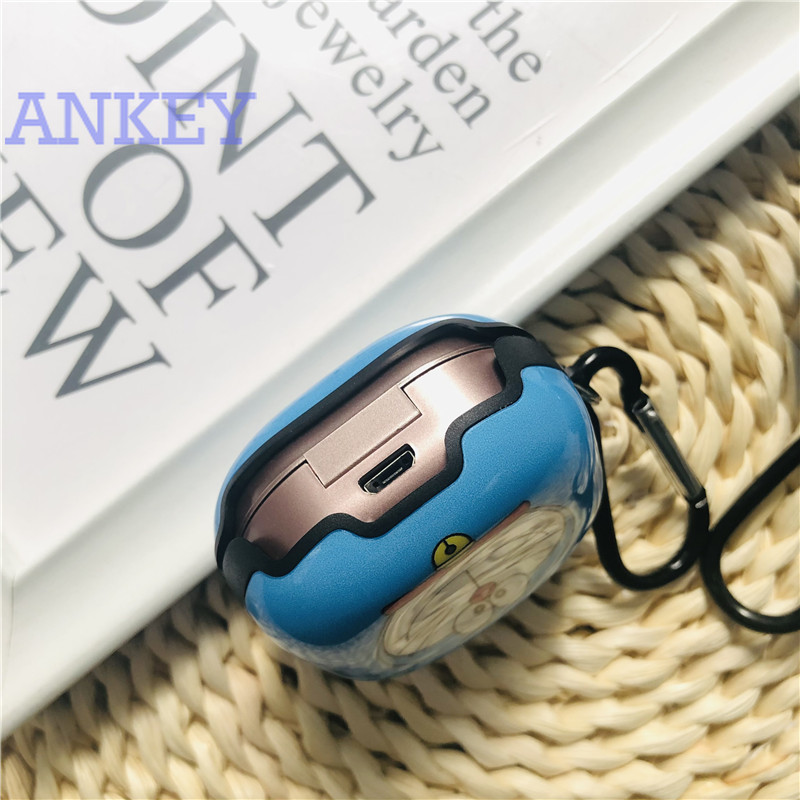 Samsung Galaxy Buds Pro / Buds Live / Buds2 / Buds 2 Pro Case TPU Silicone Case Cover Doraemon Lovely Earbuds Waterproof Shockproof Case Soft Protective Case Headphone Cover Headset Skin with Hook