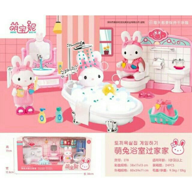 Mô Hình Đồ Chơi Nhà Của Thỏ