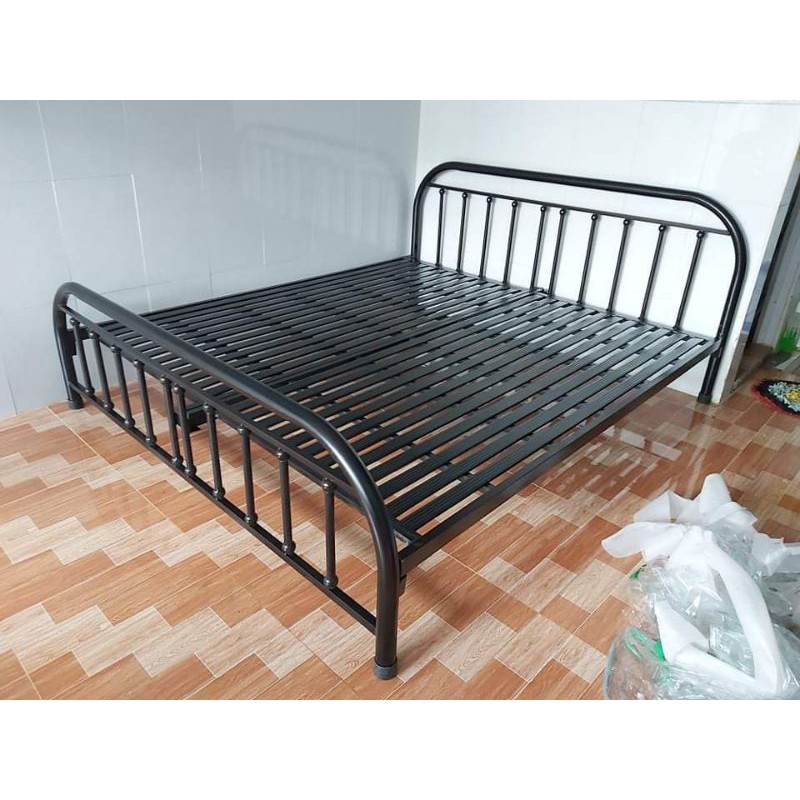 Giường bi khung mỹ + Nệm Lò xo 22p ngang 1m6 dài 2m tặng 7 món
