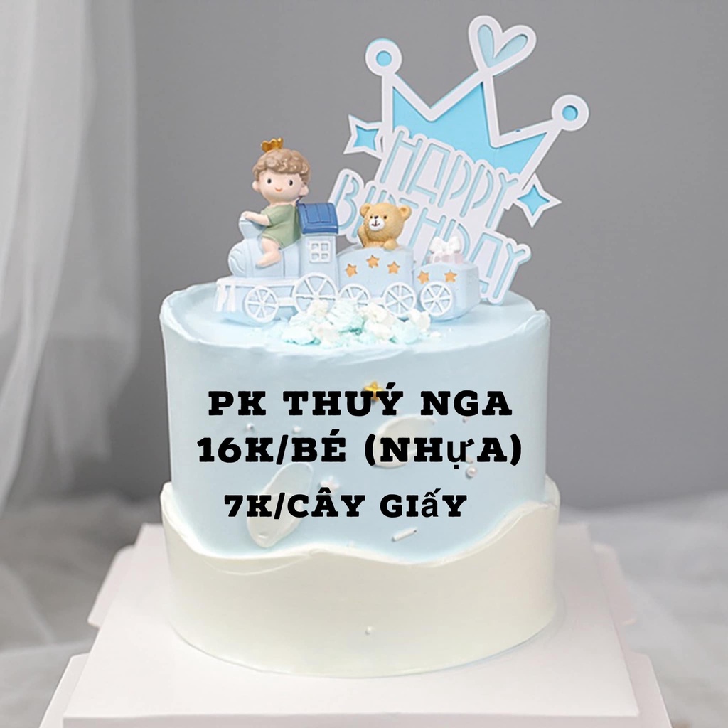 10 HPBD vương miện giấy,nơ giấy