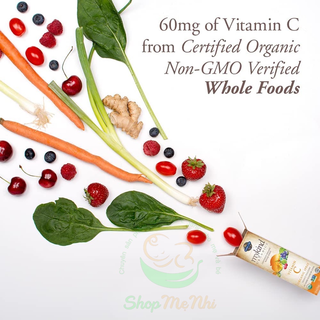 Siro C hữu cơ dạng xịt Garden of Life mykind Organics 58ml.
