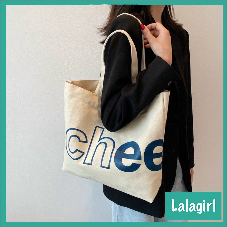 Túi vải Ulzzang Túi tote TEMPORARY phong cách Vintage siêu đẹp, có khóa miệng