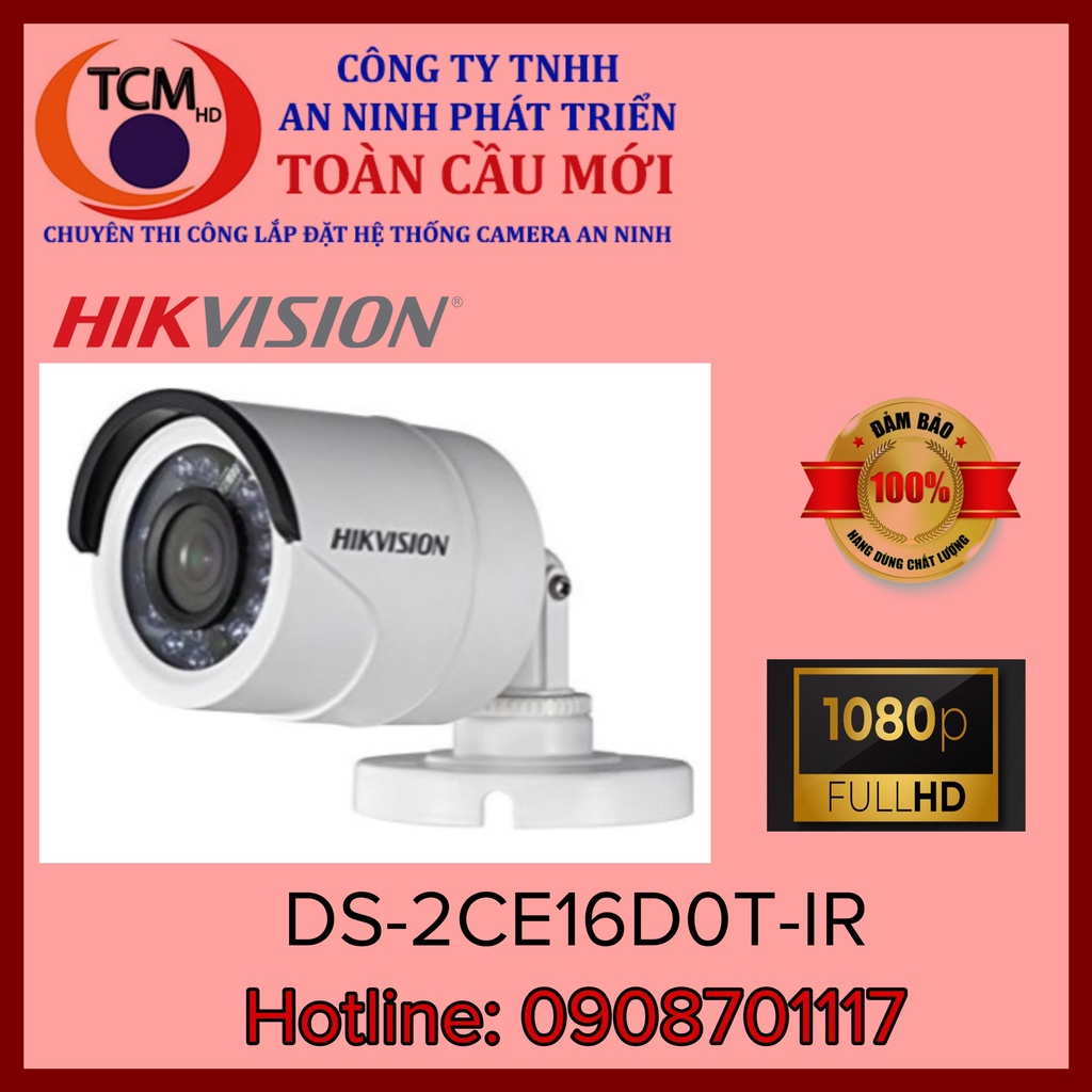 Camera HD-TVI hồng ngoại 2.0 Megapixel HIKVISION DS-2CE16D0T-IR