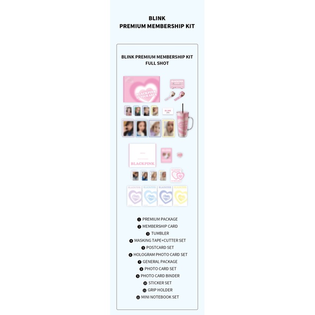 BLINK MEMBERSHIP KIT-BLACKPINK bộ đồ dùng cho thành viên siêu dễ thuơg