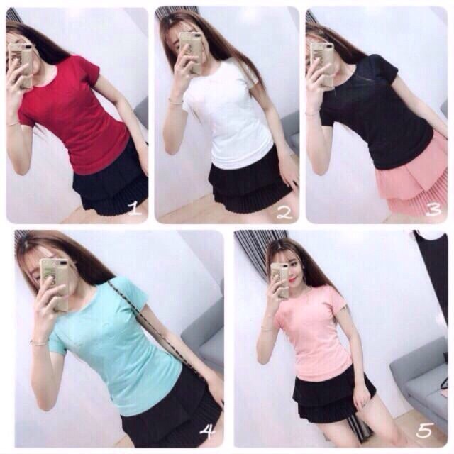 Áo thun nữ body trơn