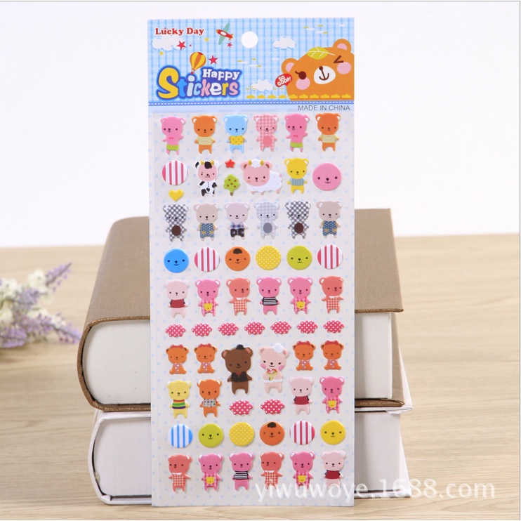 Bộ 40-60 miếng dán sticker nhiều màu sắc ngộ ngĩnh đáng yêu cho bé Goodbabyvn