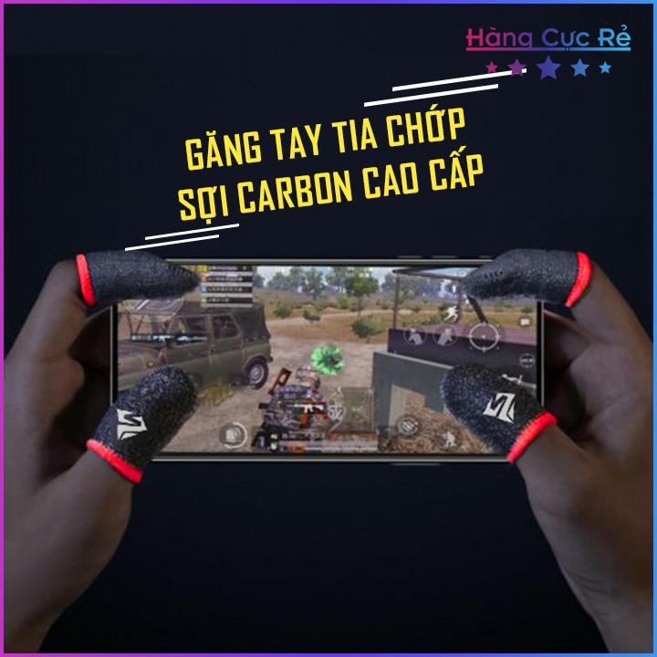 Bộ 2 Găng tay chơi game Tia Chớp, sợi Carbon cao cấp - Shop Hàng Cực Rẻ