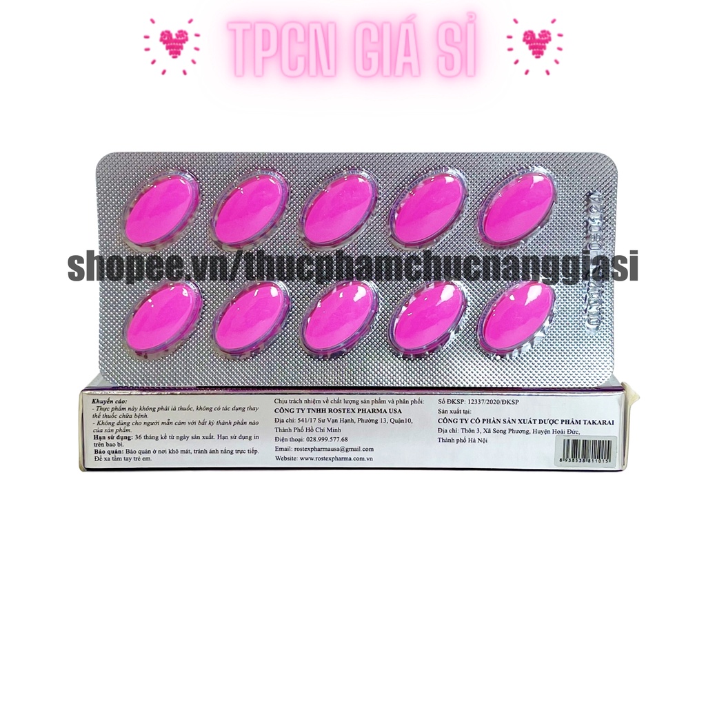 Viên uống BIOTIN bổ sung biotin+vitamin B5 giúp giảm rụng tóc, bảo vệ da, chắc móng – Hộp 20 viên