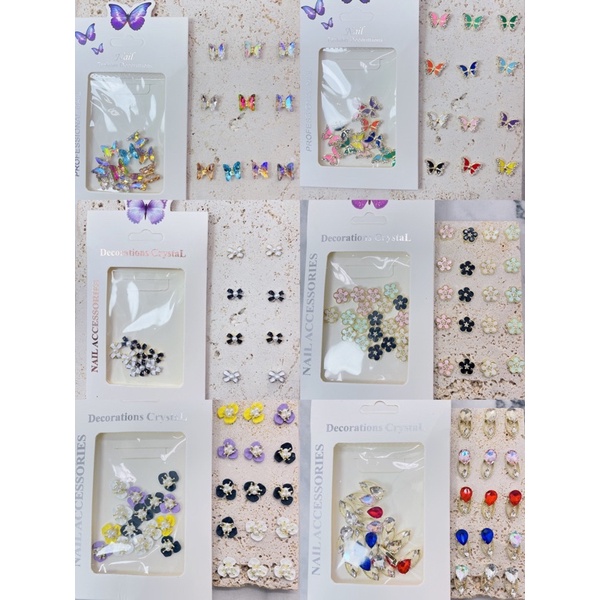 phụ kiện charm nail gắn móng tay nail