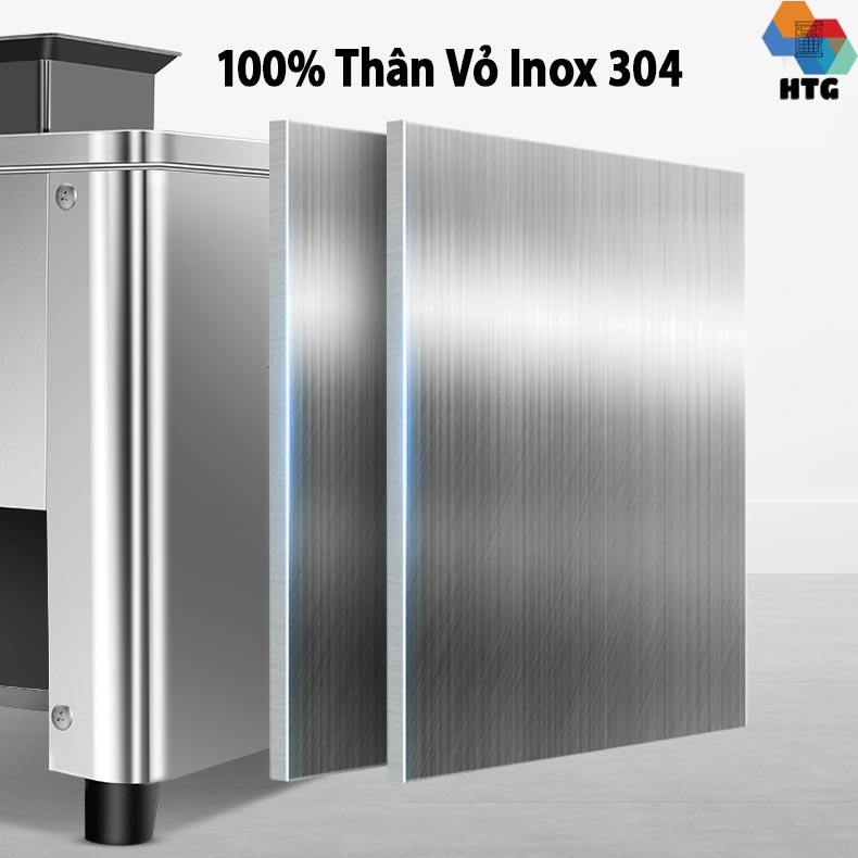 Máy cắt thái thịt, rau củ tự động ShineYe RiRiHong thân vỏ Inox với  550W công suất lớn, 150kg mỗi giờ, hàng chính hãng