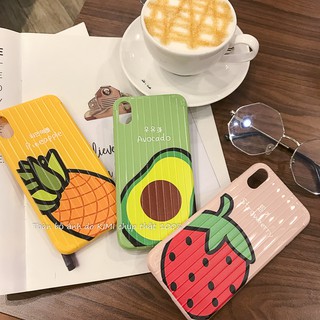 Ốp dẻo vali nổi sọc 3d hoa quả dành cho Iphone