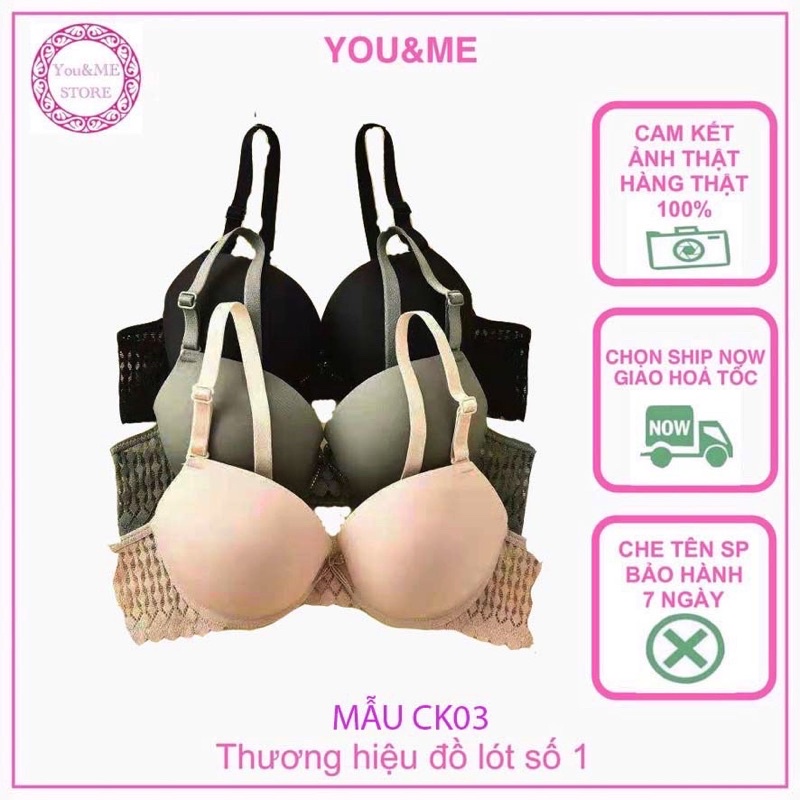 Áo Ngực Su Dây Ren Có Gọng Đệm Dày Siêu Nâng A03