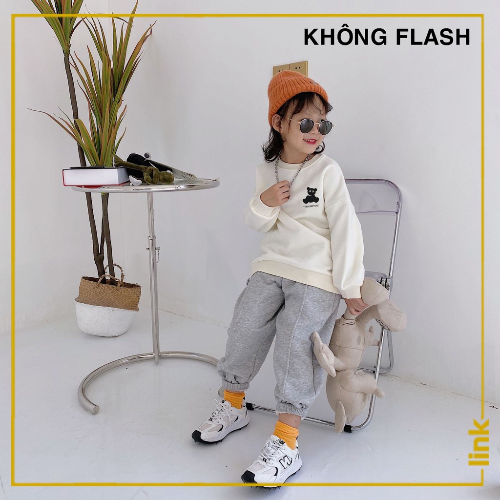 Áo sweater trẻ em phản quang Gấu cute thời trang cho bé